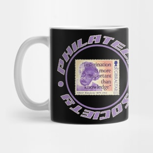 For Lovers of Stamp Collecting PHILATELIST SOCIETY Exclusif Design Imagination Over Knowledge Mug